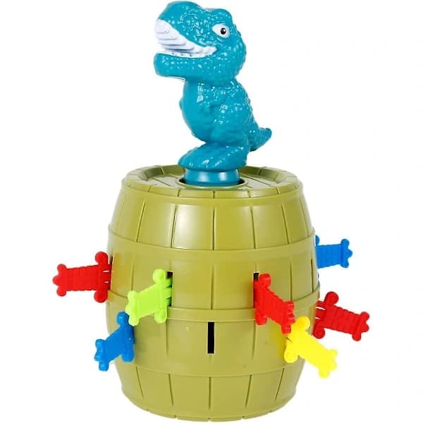 Pop-up dinosaurleker, tønne dinosaurleker, morsomt actionbrettspill for barn
