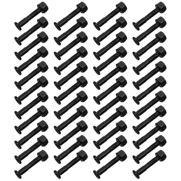 40 Set Skateboard Hardware Set Replacement Parts Black Mounting Bolts Set