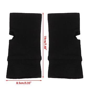 Fashion Unisex Herre Dame Strikkede Fingerløse Vinterhandsker Bløde Varme Vanter Ensfarvede