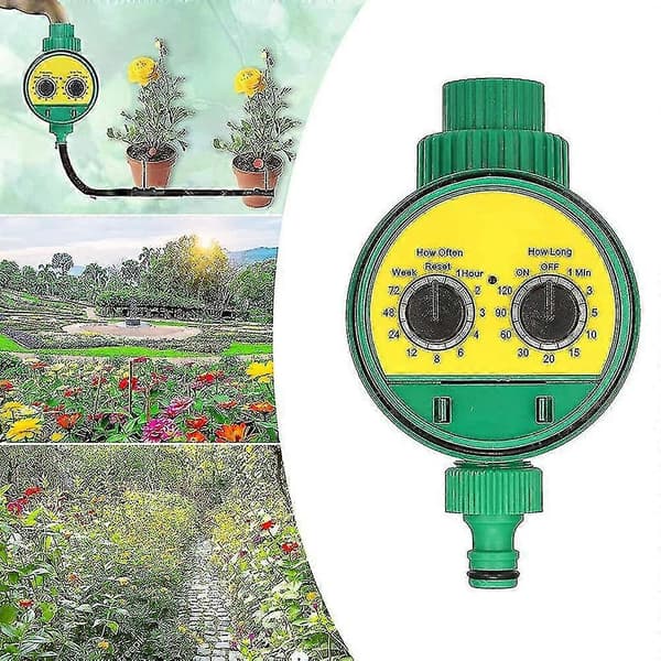 Automatisk vanningsur, programmerbar digital slangekran intelligent timer sprinkler vanningssystem kontroller for hage gård plen flyt