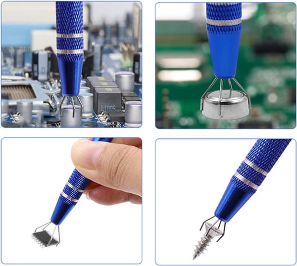 4-Claw Gripping Tool with Penetrating Ball Grip - (3-Pack, Blue)