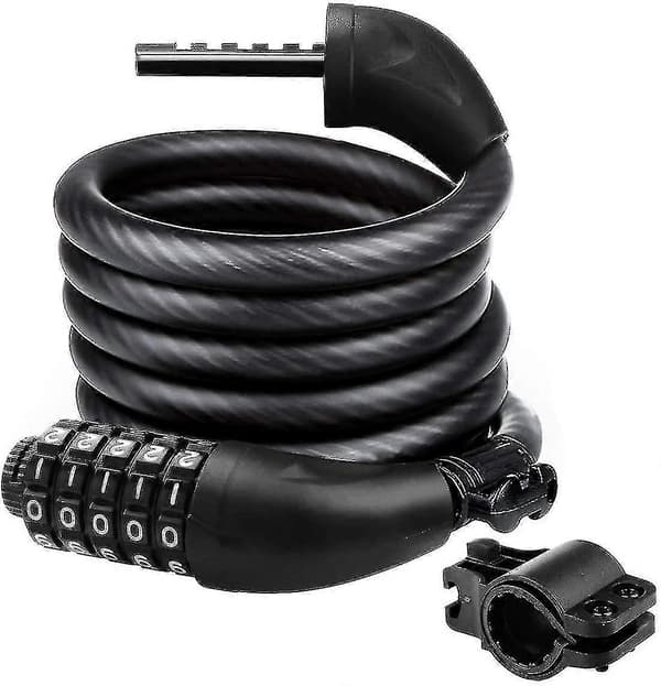 Bike Cable Lock, Code Lock, 1.2 Meter High Hardness Steel Cable Password