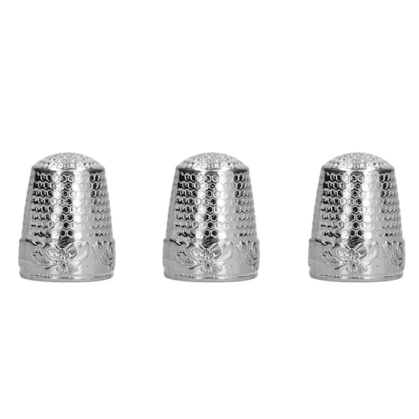 10 Pcs Thimble for Sewing Prevents Needle Slippage Abrasion Resistant Anti Rust Durable Thimble Silver[CO]