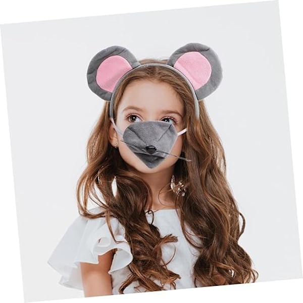 Rotte Kostume Hårbånd Dyr Ører Hårbånd Ører Hårbånd Mus Ører Hår Sløjfe Fest Dekorativt Hårbånd Mus Cosplay Hårbånd Kvinder Hovedbeklædning