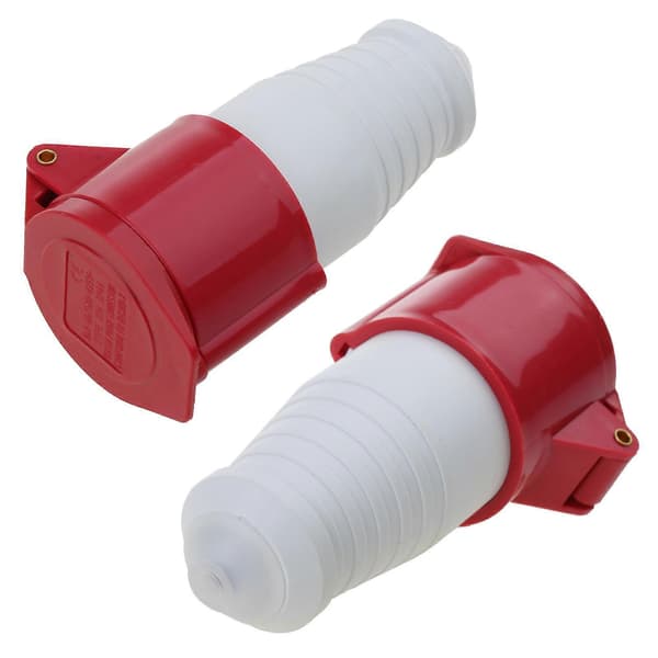 Industrial Male & Female Plug Socket Locking Connector Socket Electrical Power Plug Strong Electrical Conductivity Surface Mounted Socket 5 Core 32A Surface mounted sock 5 core 32A