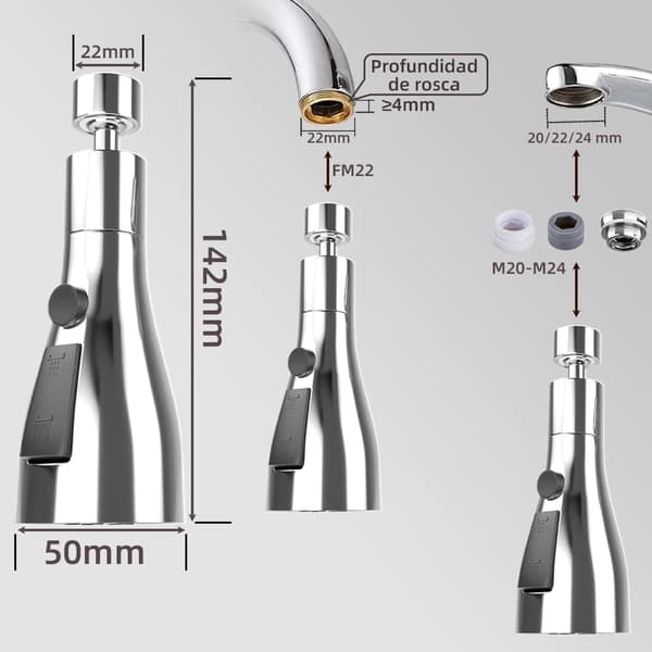 360° Rotatable Aerator, Kitchen Sink FM22/M20/M22/M24 Water