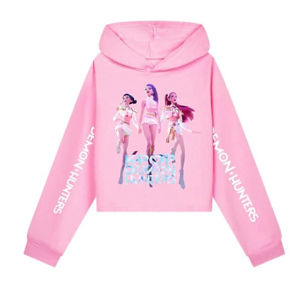 Jenter K-POP Demon Hunters Hettegenser Barn HUNTRX Genser Hettegenser Uformell Bruk 130