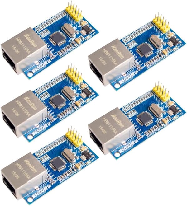 5 kpl W5500-moduuleita SPI-liitäntäkortti -