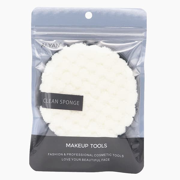 3 bløde og praktiske makeupfjernelsessvampe til kvinder, 12 cm