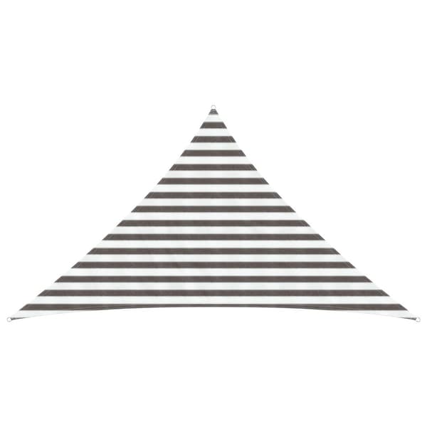 Sun Shade Sail Light Grey and White. 2.5 x 2.5 x 3.5 m HDPE