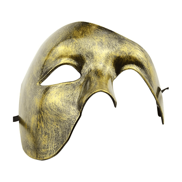 Halloween Party Men's One-Eyed Masquerade Eye Patch Ghost Mask (Black or Antique)