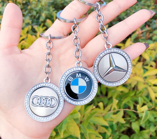 Benz nøglering bil logo nøglering diamant tilbehør egnet til