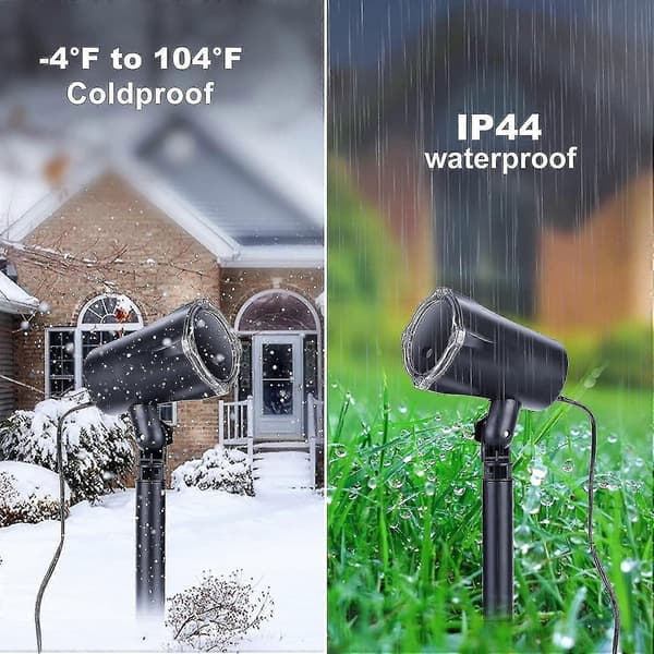 Christmas Projector for Outdoor Use, 3D Rotating LED Projector Waterproof Christmas Lighting Pattern F