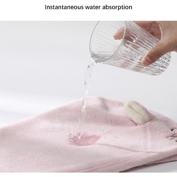 Hurtigtørrende Hårhætte Mikrofiber Tørrende Hårhåndklæder Koralsamt Hårhætte Stærk Vandabsorberende Hat Badehåndklæde Kvinder Hårwrap