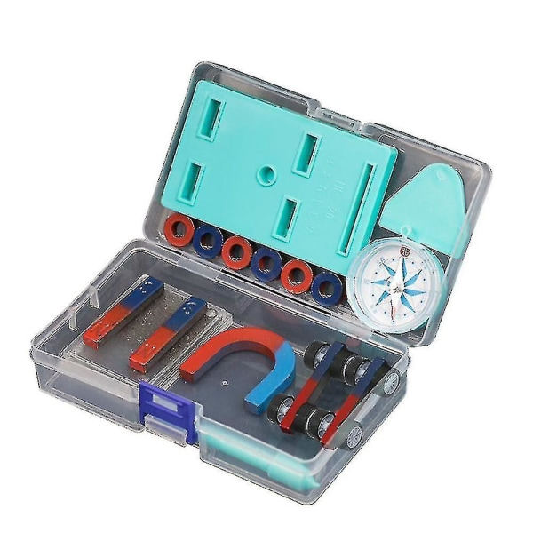 Kids Science Bar Ring Horseshoe Compass Magnet Car Set Experiment Tools