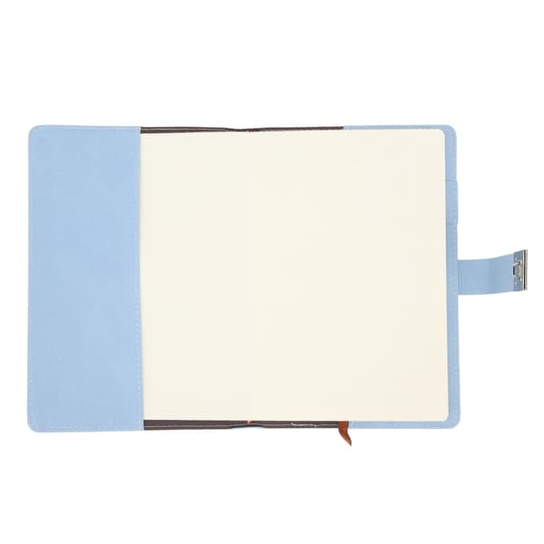 A5 Notebook 100 Sheets Combination Lock Sky Blue Ribbon Bookmark 80g Thick Lined Paper Notebook for School Office Travel