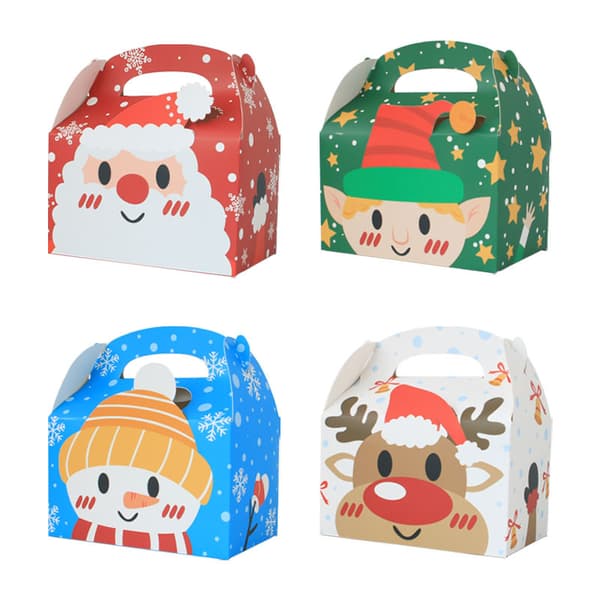 24 st julklappslådor, jul DIY presentförpackningar dekor