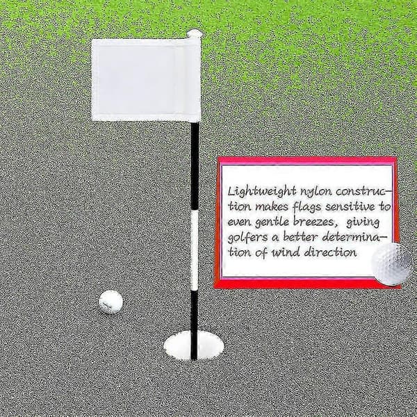 3 stk. Golfflag Solid Golfflag Med Rørindsats Vandtætte Putting Golfflag 20 x 15 cm