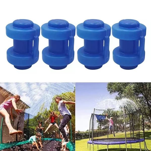 Sæt med 8 lukkede endestykker til trampolinstænger, 25 mm, blå