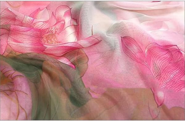 Chiffonghalsduk för kvinnor - Halsduksrea, lätt, blommigt bladmönster, georgette, lämplig för vår, höst, vinter, sommar