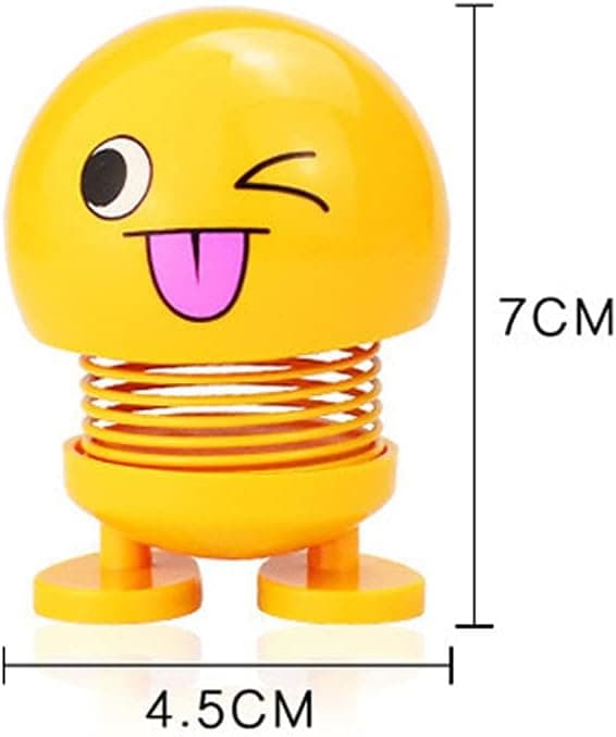 14 stk Vår Søte Emoji Ristende Dukker Bilinteriør Ornament Instrumentpanel