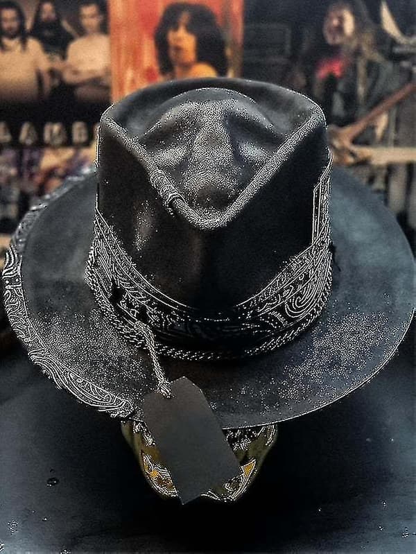 2023 Cowboyhat til mænd, punkstil, western cowboyhat, dødningehovedhat, hurtig