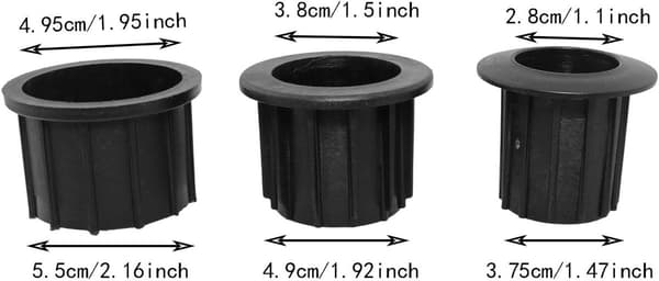 Parasolfodsadaptere/reduceringsringe sæt med 3 - Til midterstang 48/38/32 mm - Passer til de fleste parasoller - Udendørs