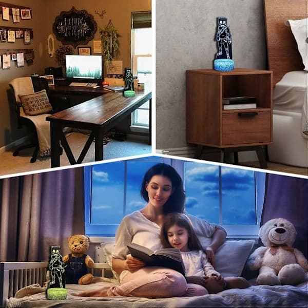 Gaming Series Battle Royale 3D Illusion Night Light ABS Base Acrylic Plate with Remote Control Home & Room Decoration Table Lamp