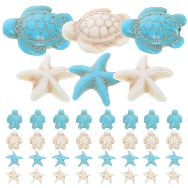 1 Set Small Turtle Spacer Beads Starfish Shape Loose Beads DIY Jewelry Accessories