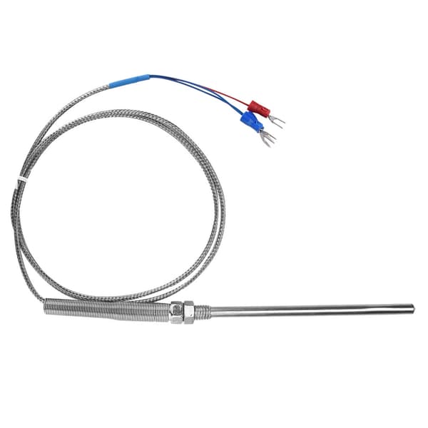 M8 Gänga PT100 Platinamotstånd Termoelement 100mm Sond Temperatursensor Kabel 0-400℃ (1 m)