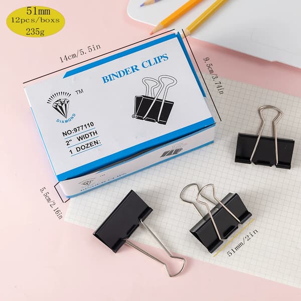 Paper Clips for Document Organization, Binder Clips with Hardened Steel, Rust-Resistant Construction and Multifunctional Design, Excellent