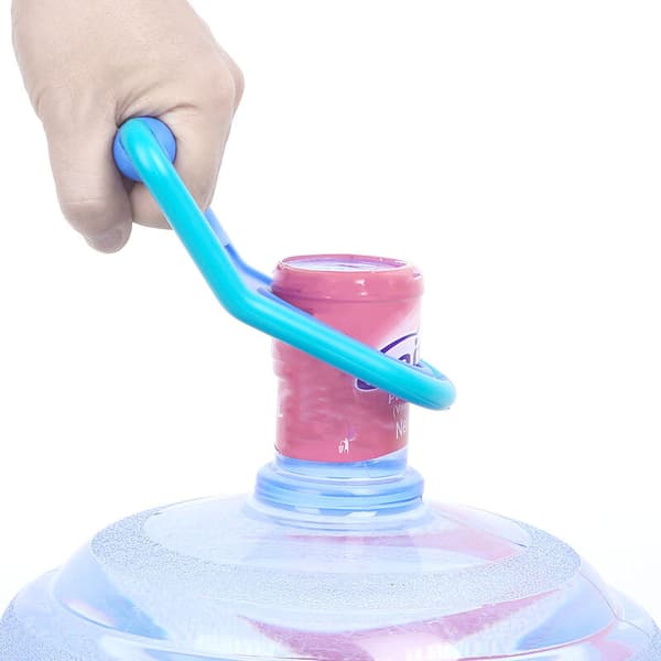 Bucket Holder 5 Gallon Bucket Drinking Bottle Holder Press with Rubberized Non-slip Backing-Blue