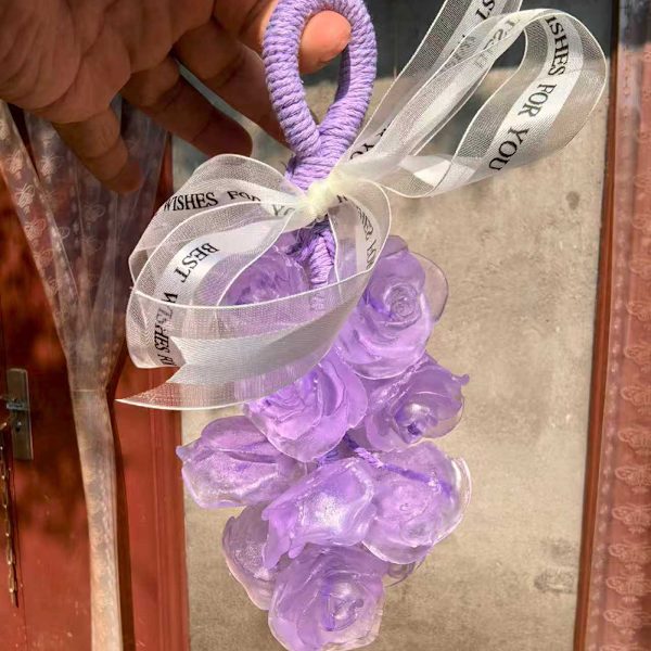 Personalized Handmade Crystal Grape Soaps, Natural Cold Processed Soaps with Long-Lasting Fragrance and Gentle Cleansing. E E