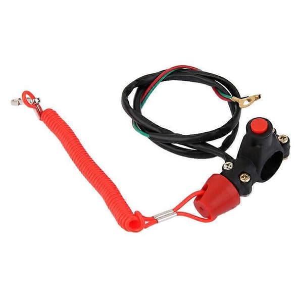 Emergency Stop Switch Lanyard Emergency Stop Engine Stop Switch Push Button for ATV Motorcycle Boat Breaker