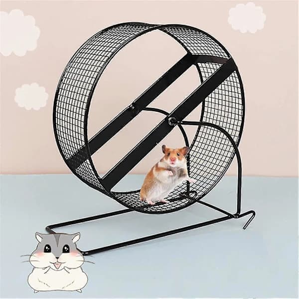 Metallinen hamsterinpyörä jalustalla, hiljainen hamsterinpyörä, helppo