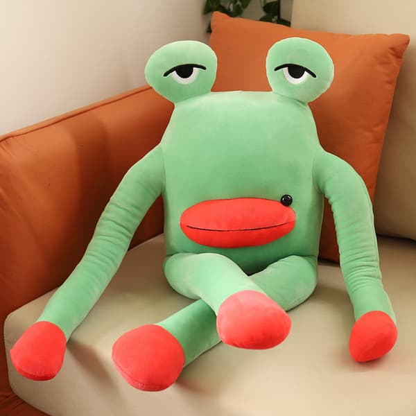60CM Frog Pillow Doll Stuffed Plush Toy Funny Children Strabismus