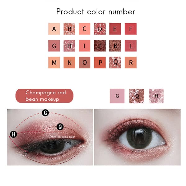 18 Color Eyeshadow Palette Makeup Pearlescent Metallic Eyeshadow Palette Makeup Accessories