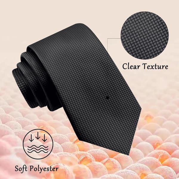 Selvbindende slips for gutter til skole/konfirmasjon/fritid, svart - Black