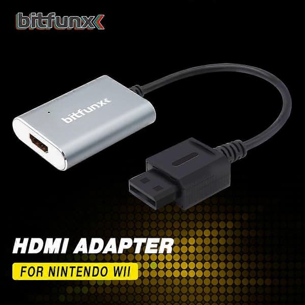 Bitfunx HDMI-adapter til Nintendo Wii NTSC PAL Retro Spillekonsoller HD-kabel Plug And Play