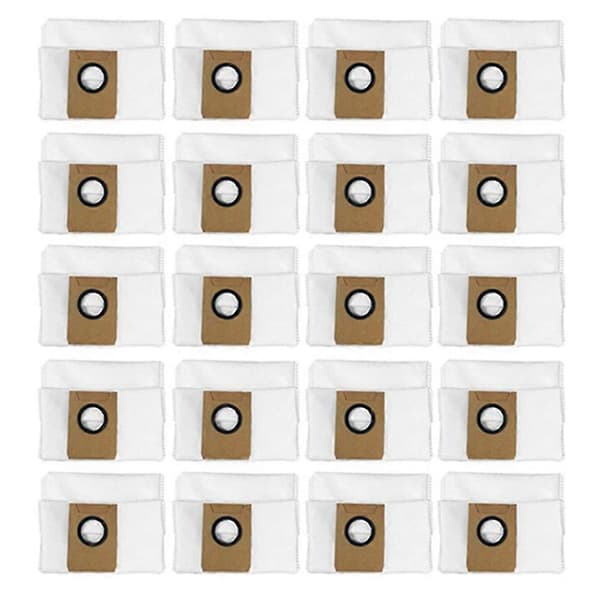 For Deebot X1 Omni Robot Vacuum Cleaner High Capacity Leak-proof Dust Bag Replacement Parts, 20-pack