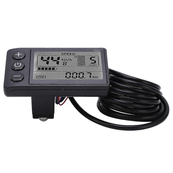 S866 Elcykel Display LCD Måler 24V 36V 48V El-scooter Kontrolpanel med SM-stik