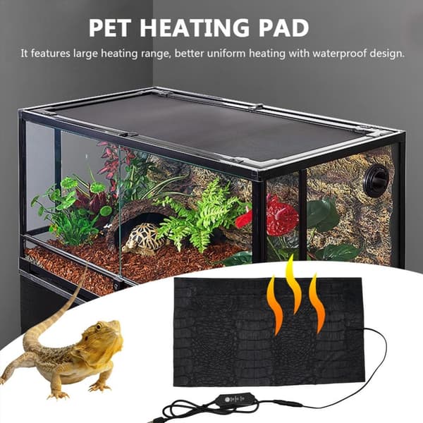 Reptile Heating Pad Scratch Resistant USB PU Heating Plate 3 Speeds Temperature Adjustment Reptile Insulation Pad