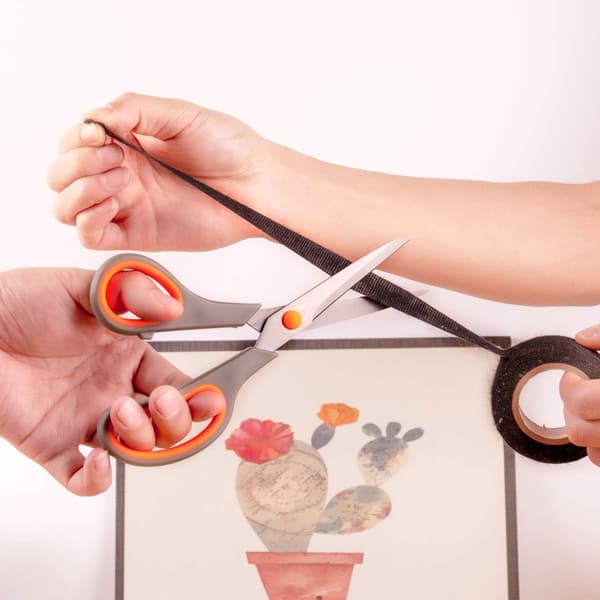 Office Scissors with Sharp Titanium-Coated Blades, Non-Stick Blades for Cutting Tape, Comfort Grip Ensuring Ergonomic Soft Grip During Use