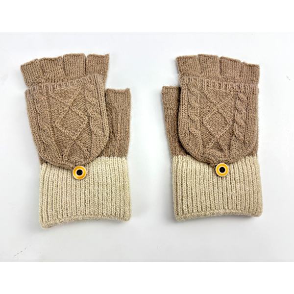 Cabrioletvantar - Varma och mysiga vinterhandskar Brun Brown 66