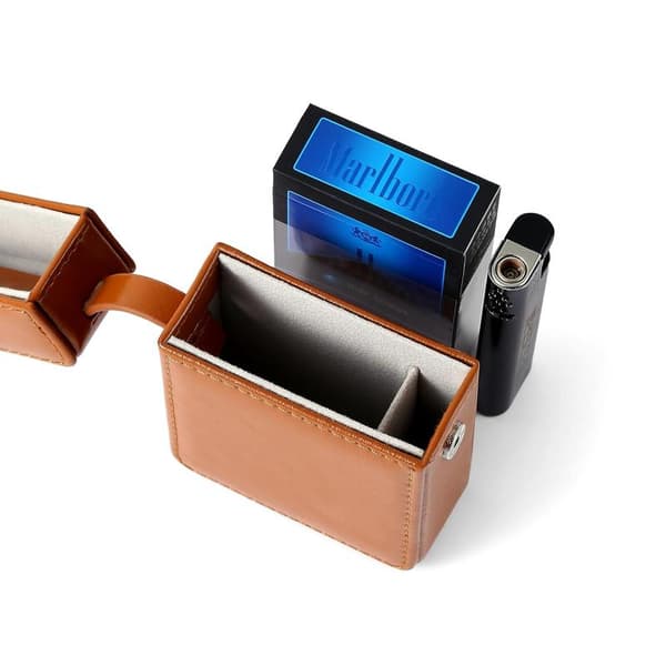 PU-læder flip-top etui, bærbart ridsefast opbevaringsboks organizer pungdesign
