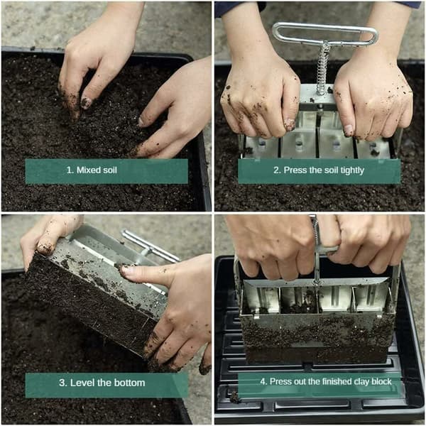 Manual Soil Blocking Tool - Root Ball Press Garden Tool - 5cm