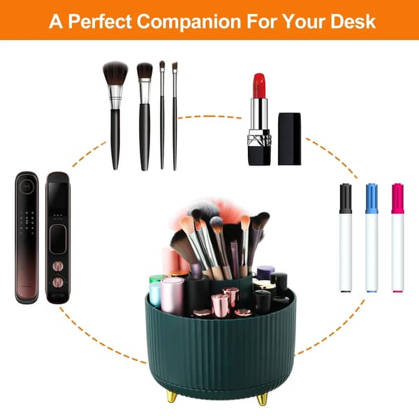 360° Rotating Desk Organizer Spice Rack Rotating Refrigerator Organizer, for Kitchen Pantry Cabinet Storage