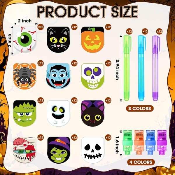 24 sett Halloween-festgaver til barn i bulk -