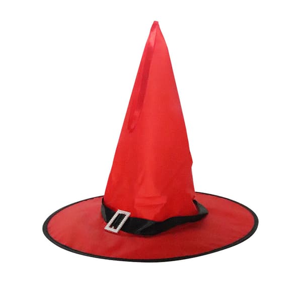 Halloween heksehue lysende troldmandshat magikerhat (rød)