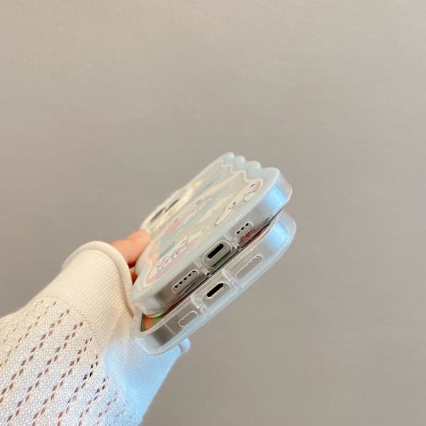 Transparent telefonfodral för iPhone 11 Sött skyddsfodral i silikon för kvinnor och flickor